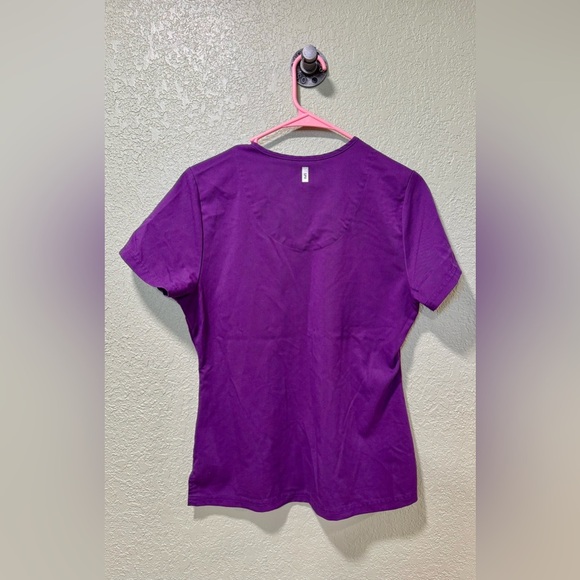 Grey's Anatomy Active Stretch Scrub Top in Rich Purple - Picture 3 of 3
